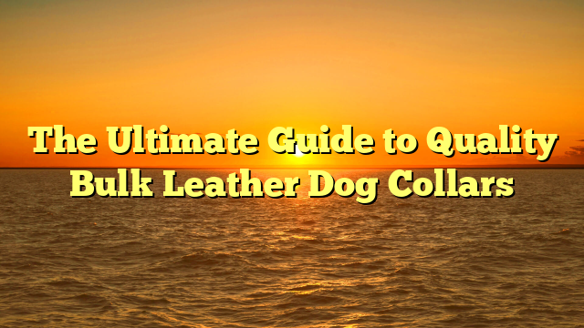 The Ultimate Guide to Quality Bulk Leather Dog Collars